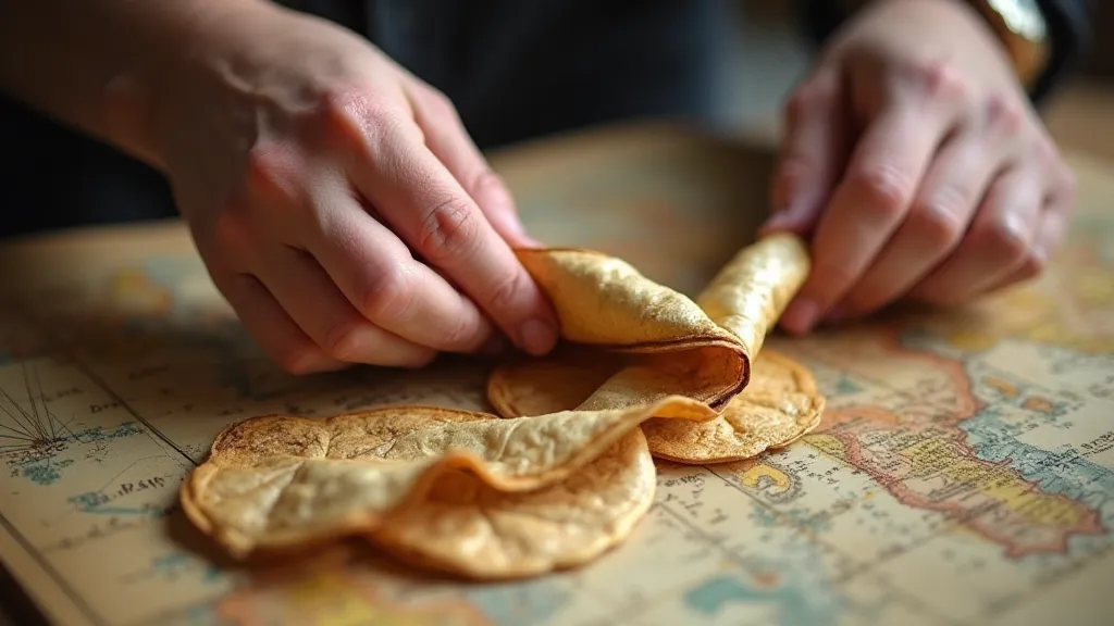 Antique map folding demonstration.