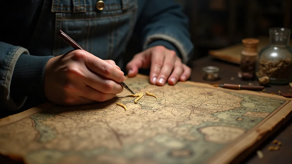 Map restoration specialist repairing a torn map.