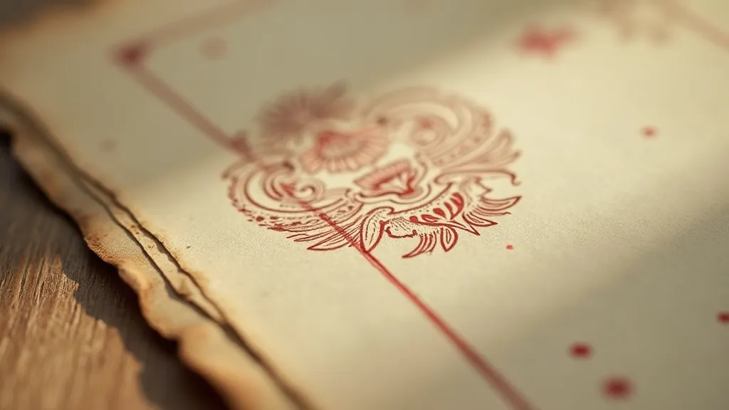 Close-up of a vintage watermark
